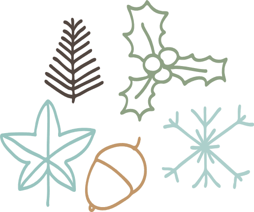 winter-bundle-acorn-nut-spruce-twig-holly-leaves-snowflakes-free-svg-file-SvgHeart.Com