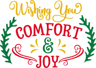wishing you comfort and joy, christmas free svg file
