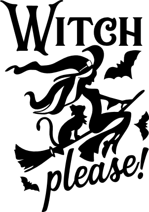 witch please, halloween free svg file image
