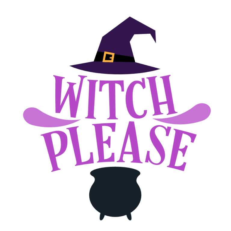 witch please, halloween free svg file - SVG Heart