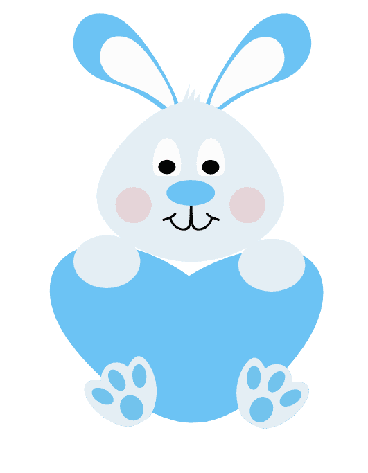 witting-bunny-with-heart-easter-free-svg-file-SvgHeart.Com
