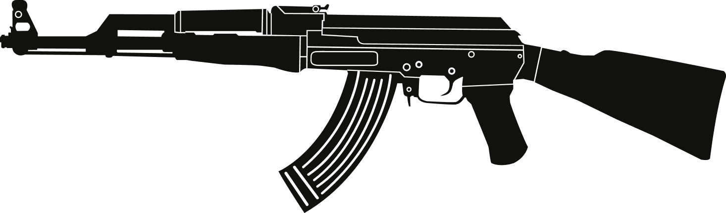 AK-47 SVG Gun Vector AK47 Crossed Rifle SVG Gun Cricut Files Rifle Clip Art  Gun Silhouette AK47 Vector Svg, Png, Jpg, Eps, Dxf 