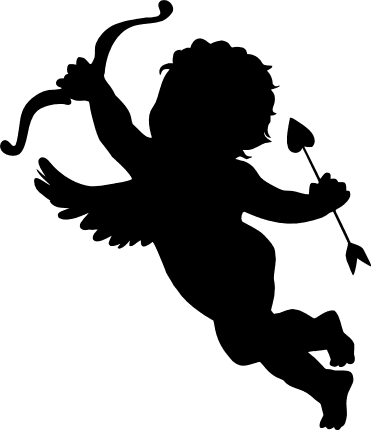 cupid-silhouette-with-arrow-and-bow-valentines-day-free-svg-file-SVGHEART.COM