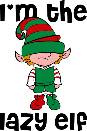 im-the-lazy-elf-funny-christmas-t-shirt-design-free-svg-file-SVGHEART.COM