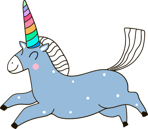 running-unicorn-clipart-kids-room-decoration-free-svg-file-SVGHEART.COM