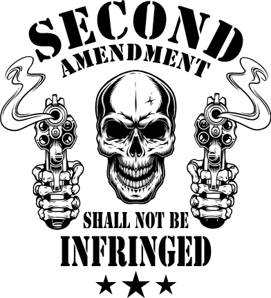 second-amendment-shall-not-be-infringed-skull-with-guns-free-svg-file-SvgHeart.Com