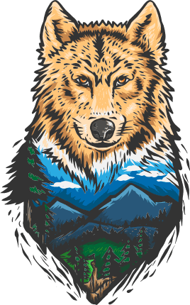 wolf-head-nature-mountains-decorative-art-free-svg-file-SvgHeart.Com