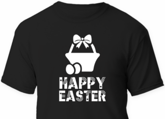 happy easter, basket and eggs free svg file