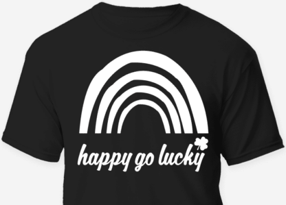 happy go lucky, rainbow, st patricks day free svg file - SVG Heart