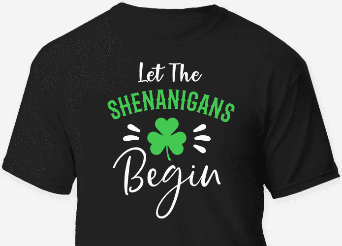 4 Leaf Clover Green Svg Paddy's Day Svg Leprechaun Svg I Shamrock Shenanigans I Heart Shenanigans Svg Irish Svg Shamrock Svg