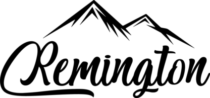 remington sign and mountains, hunting free svg file