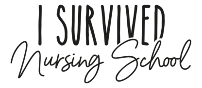 i survived nursing school, nurse graduation free svg file