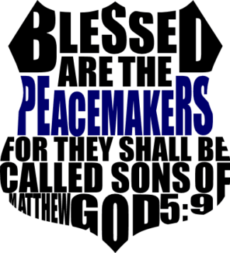 blessed are the peacemakers, police badge - free svg file for members