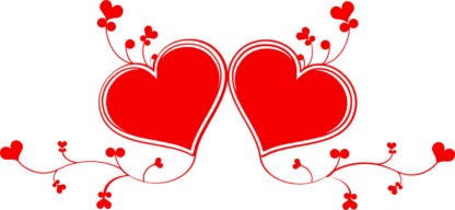 fancy double heart, love free svg file, clipart images