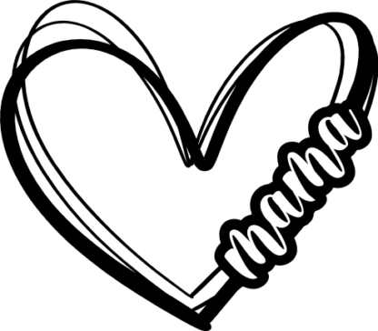 mama heart, mother's day free svg file