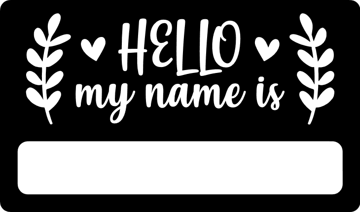 Hello My Name Is Svg Name Tag Svg Instant Download Cut File Cricut By Design Time