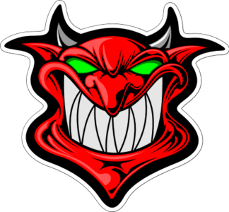 smiling demon face, tattoo, sticker free clipart svg file