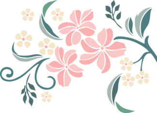 decorative flowers, floral clipart free svg file