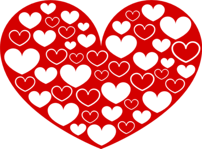 heart made of hearts, love free svg file, clipart images