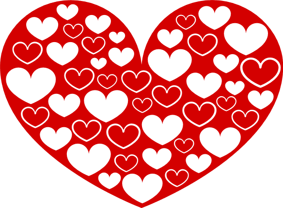 heart made of hearts, love free svg file, clipart images - SVG Heart