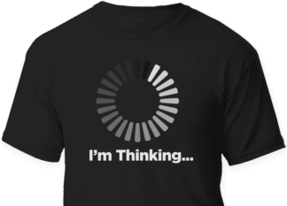 I'm thinking, loading circle, funny shirt - free svg file for members