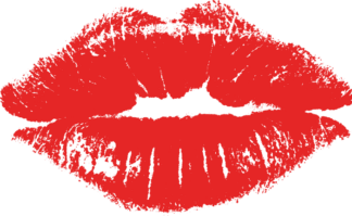 lipstick kiss - free svg file for members