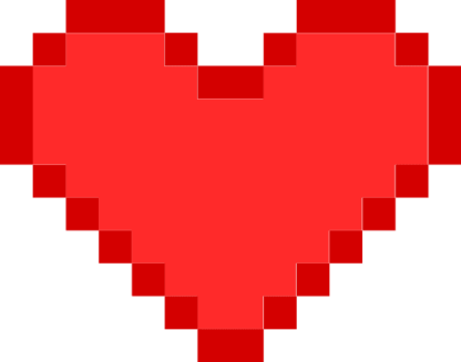 minecraft pixel heart free svg file, clipart images