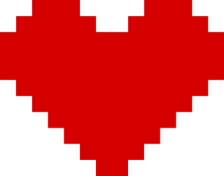 minecraft pixel heart free svg file, clipart images