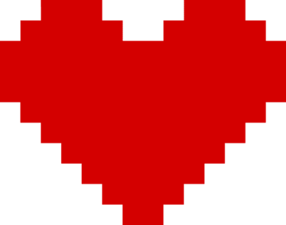 minecraft pixel heart free svg file, clipart images