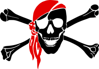 pirate skull and crossed bones - free svg file for members