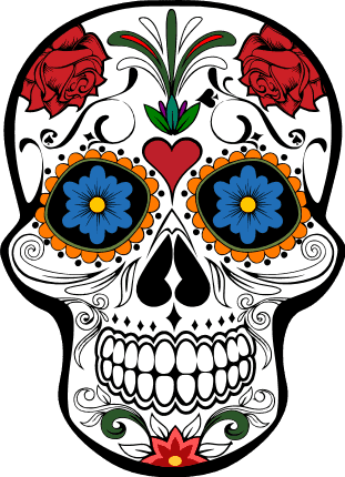 floral sugar skull, mexico calavera - free svg file for members