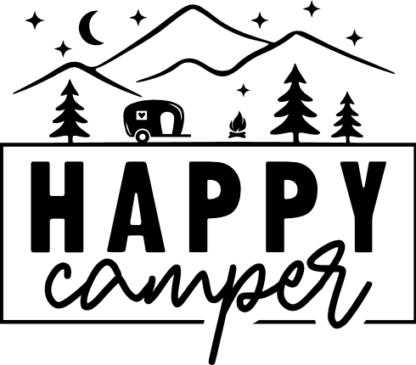 happy camper, camping - free svg file for members