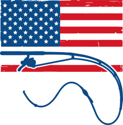 usa flag and fishing rod stick free svg file image