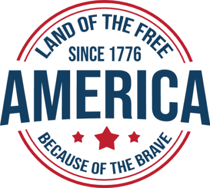 land of the free because of the brave since 1776, patriotic free svg file