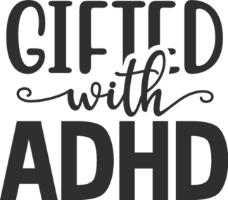 gifted with ADHD, awareness free svg file