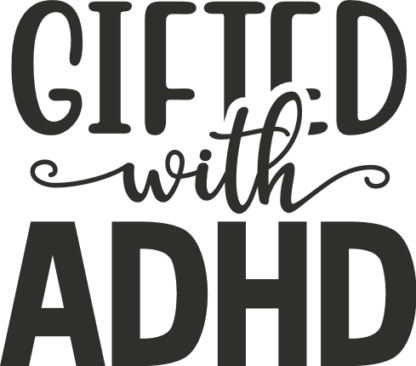gifted with ADHD, awareness free svg file
