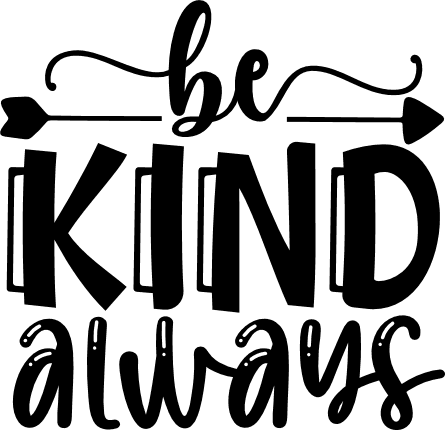 be kind always, kindness - free svg file for members - SVG Heart