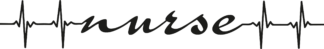 nurse sign heart wave, nursing - free svg file for members