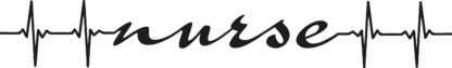 nurse sign heart wave, nursing - free svg file for members