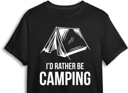 I'd rather be camping, tent free svg file image