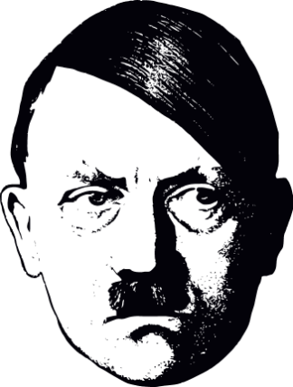 adolph hitler face clipart free svg file