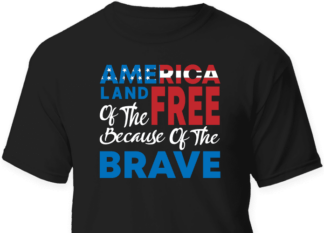 america land of the free because of the brave - free svg file for members