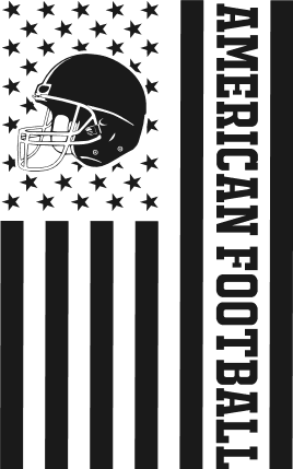 american football flag and helmet - free svg file for members