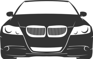 BMW car front view clipart image - free svg file for members