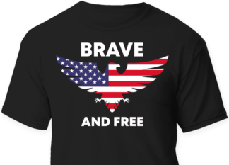 brave and free, american eagle, 4th july free svg file