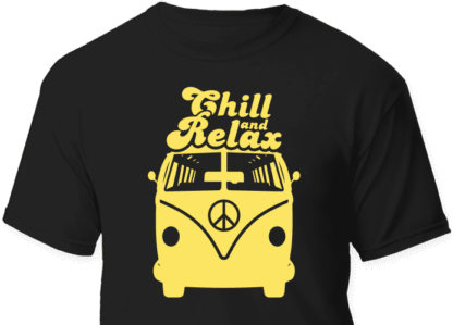 chill and relax VW bus clipart, vacation free svg file image