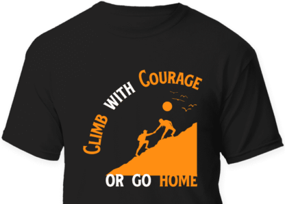 climb with courage or go home, hiking free svg file image
