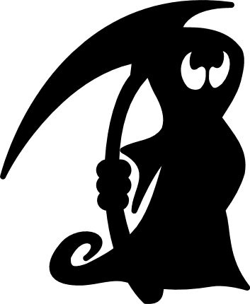 death with scythe silhouette clipart - free svg file for members - SVG ...