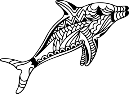 dolphin mandala, clipart images, free svg files