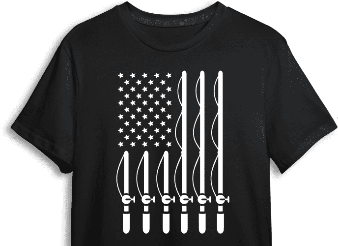 fishing rod sticks, usa flag - free svg file for members - SVG Heart